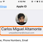iPhone Settings Apple ID Name
