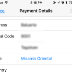 iPhone Settings Change Payment Details