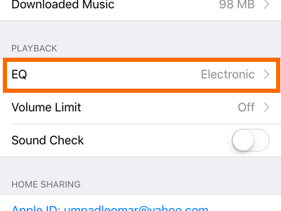 iPhone Settings EQ