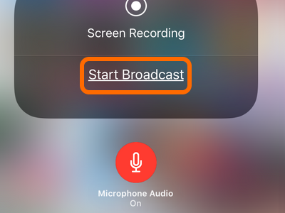 iPhone Start Broadcast