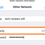 iPhone Wi-Fi Other network Choose Security