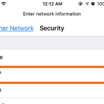 iPhone Wi-Fi Other network Choose Security Preference