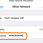 iPhone Wi-Fi Other network Enter Password