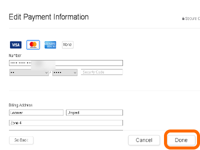 iTunes Edit Payment Information DONE