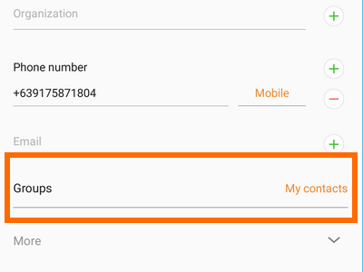 Android Home Contact Edit Groups