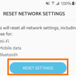 Android Reset Network Settings button