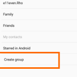 Android S7 Create Contact Group