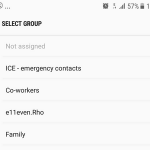 Android S7 Select Contact Group