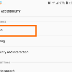 Android Samsung Settings Accessibility Vision