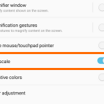 Android Samsung Settings Accessibility Vision Grayscale ON