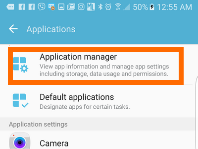 Application Manage on Settings