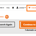 Checkout Cart to buy Domain