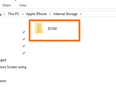 Computer iPhone Storage Drive internal DCIM