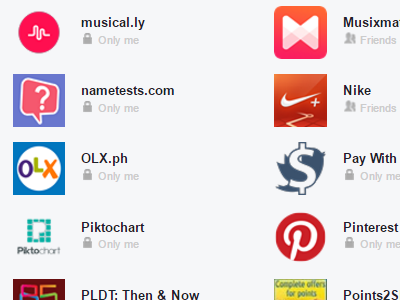 Facebook Apps List
