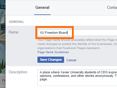 How to change name on facebook business page How to change name on facebook business page