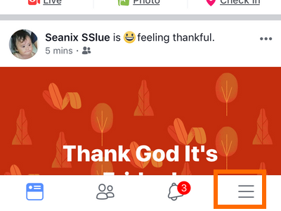 Facebook Menu icon