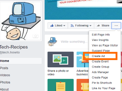 Facebook Page Create Ad