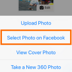 Facebook Profile Edit Cover Options