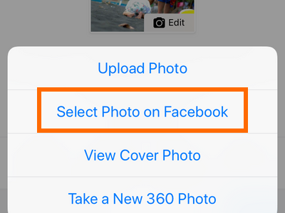 Facebook Profile Edit Cover Options