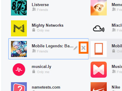 Facebook Settings Apps Show All Scroll Down to App rEmove app