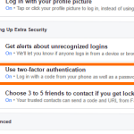 Facebook Use Two-Factor Authorization
