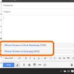 Gmail Compose 2 pictures attached