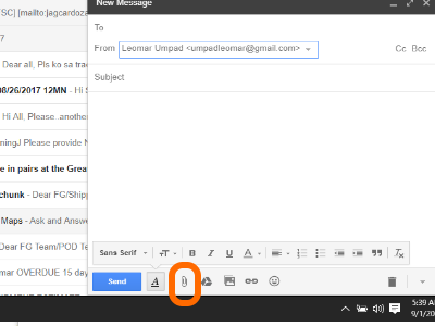 Gmail Compose New Message Attachment iCon