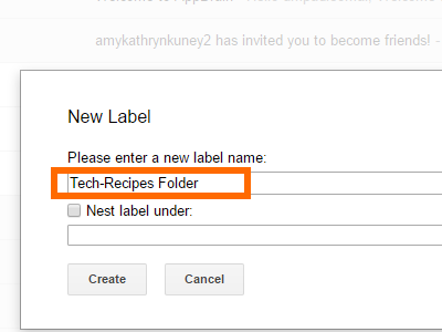 Gmail Create Label Enter Label Name