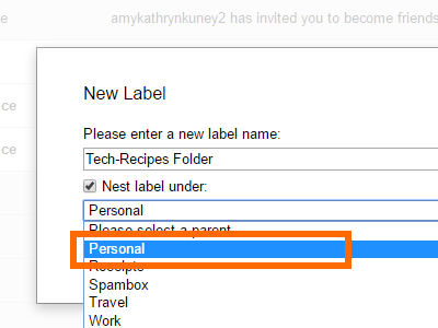 Gmail Create Label Nest Label Under Option