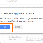 Gmail Delete Access Confirm Action