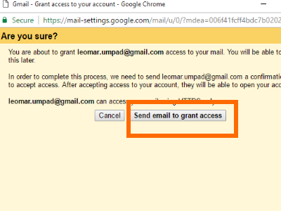 Gmail Grant Access Confirm Access