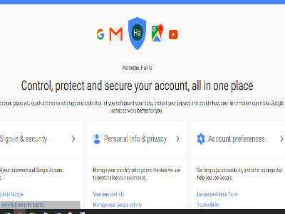 Google Account Page