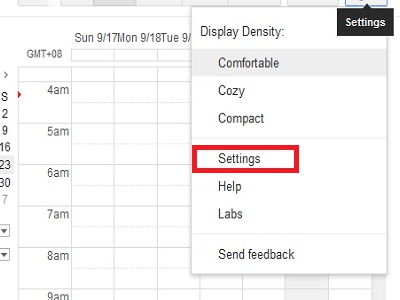 Google Calendar Settings