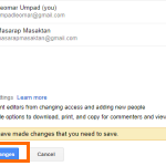 Google Drive File Change owner Save Changes