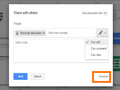 Google Drive File Share Box with Advanced Option