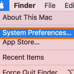 Mac OS X Yosemite Home Screen Apple Menu System Preferences