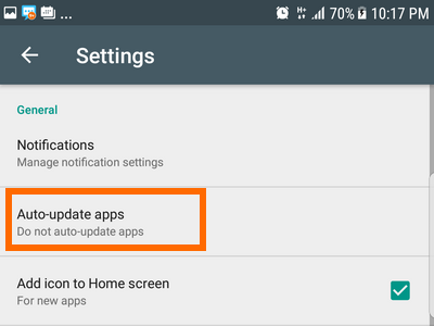 Playstore Menu Settings Auto Update