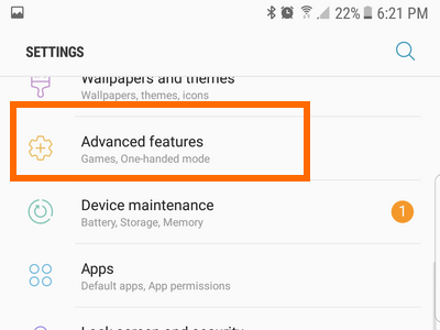 Samsung Galaxy Settings Advanced