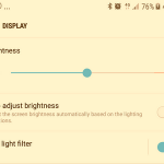 Samsung Settings Display Blue Light Filter Enabled