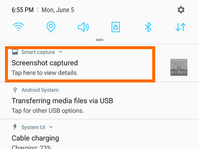 Screenshot Captured Notification