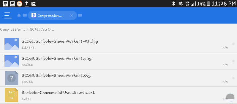 open zip file on android