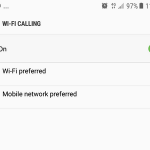 Settings Connection WiFi Calling Switch ON