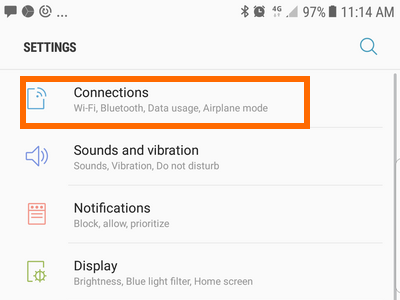 Settings Connection