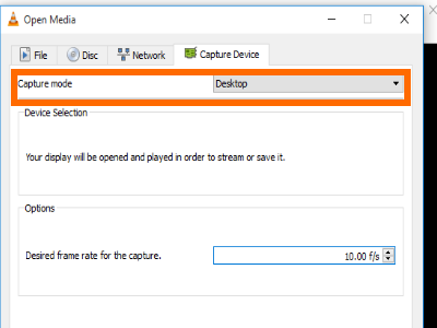 VLC Media File Menu Convert Save Capture Device Windows