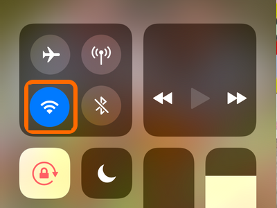 Wi-Fi Enabled on Control Center