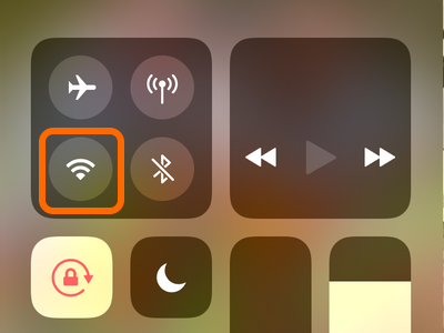 WiFi Switch on Control Center