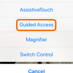 iPhone Accessibility Guided Access