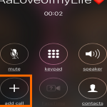 iPhone Add Call button