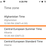 iPhone Google Calendar Scroll Down to Settings General Change Time Zone Choose from list
