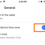iPhone Google Calendar Scroll Down to Settings General Use Device Switch